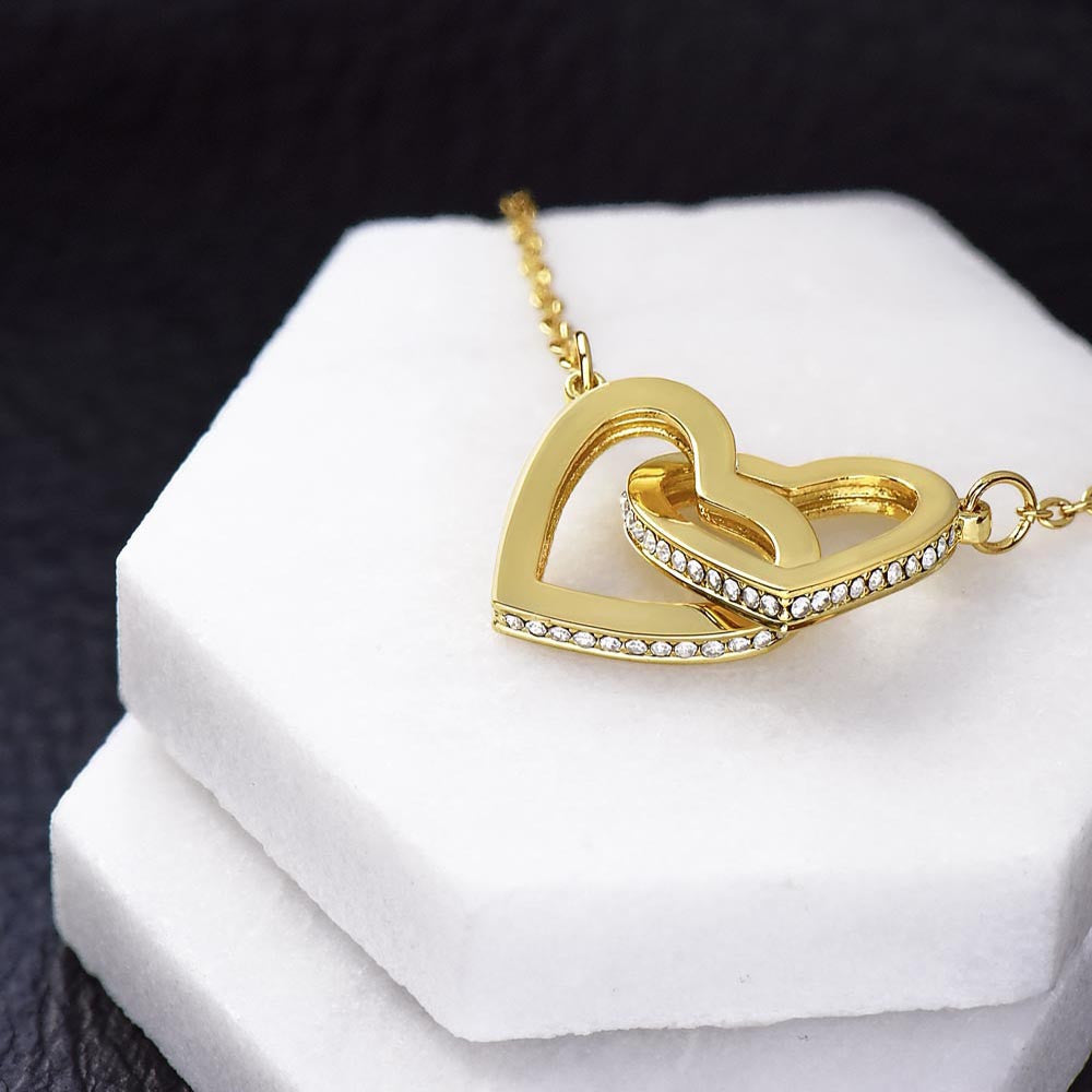 💖 "My Heart, My Soul, My Forever" Interlocking Hearts Necklace for your Beautiful Wife