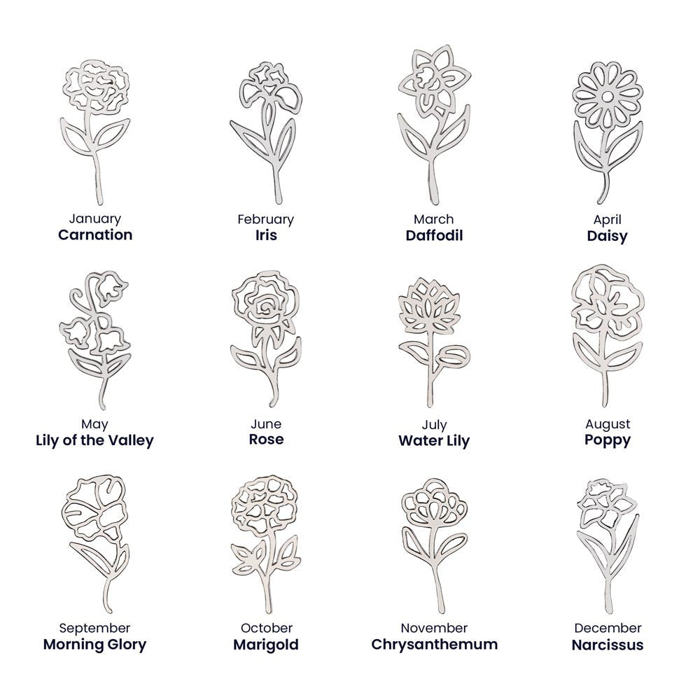 To Your Daughter-In-Law: Birth Flower Name Necklace with a Heartfelt Message