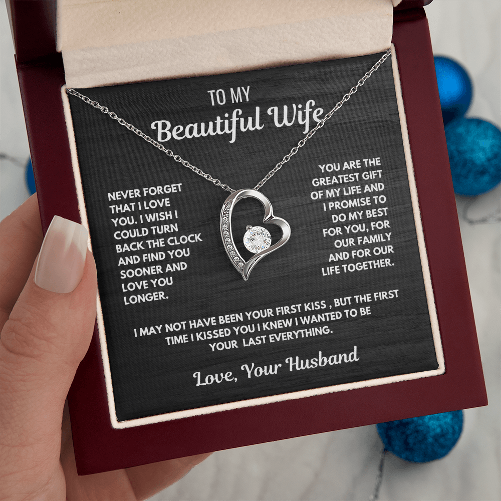 FOREVER LOVE necklace for Your Wife-She is the greatest gift.