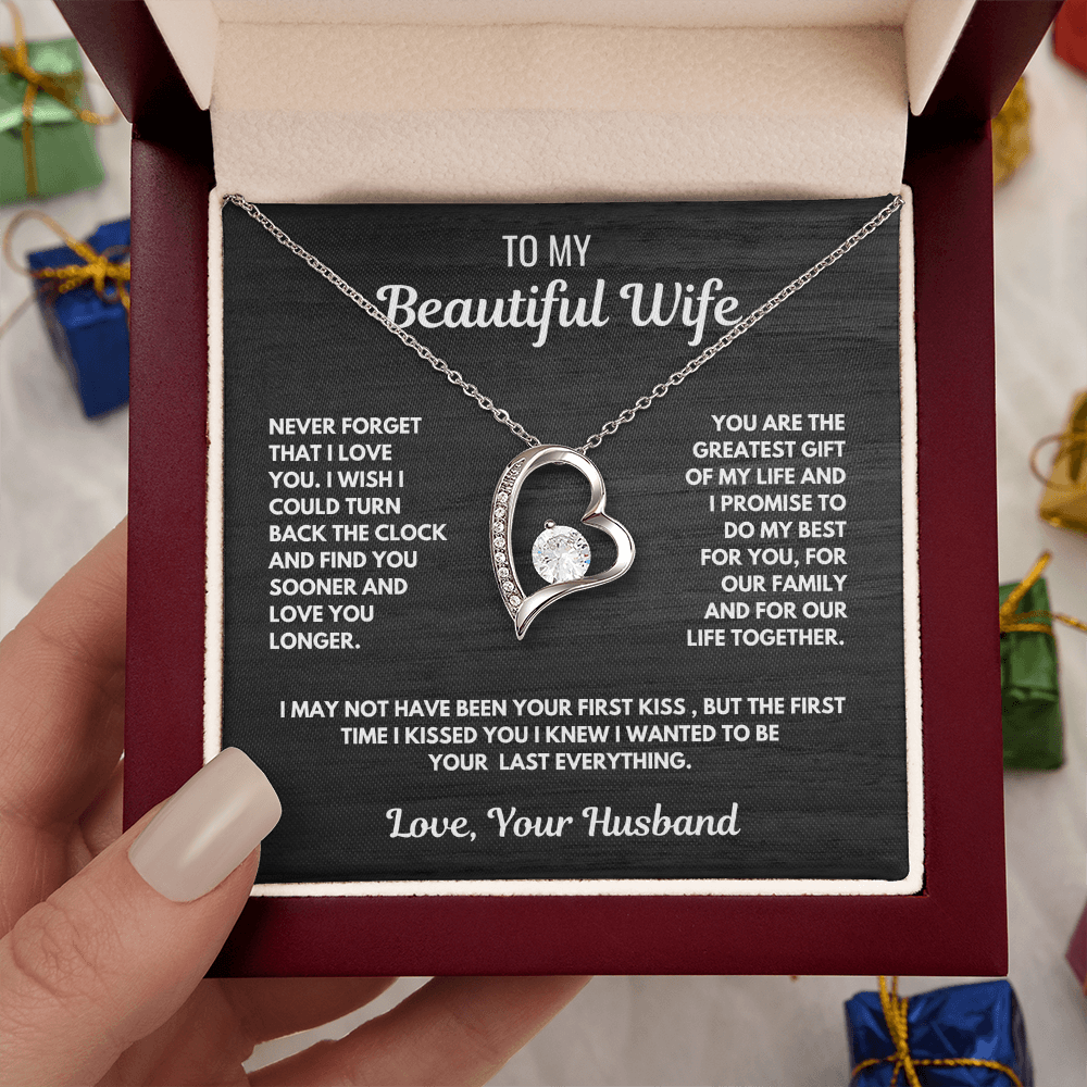 FOREVER LOVE necklace for Your Wife-She is the greatest gift.