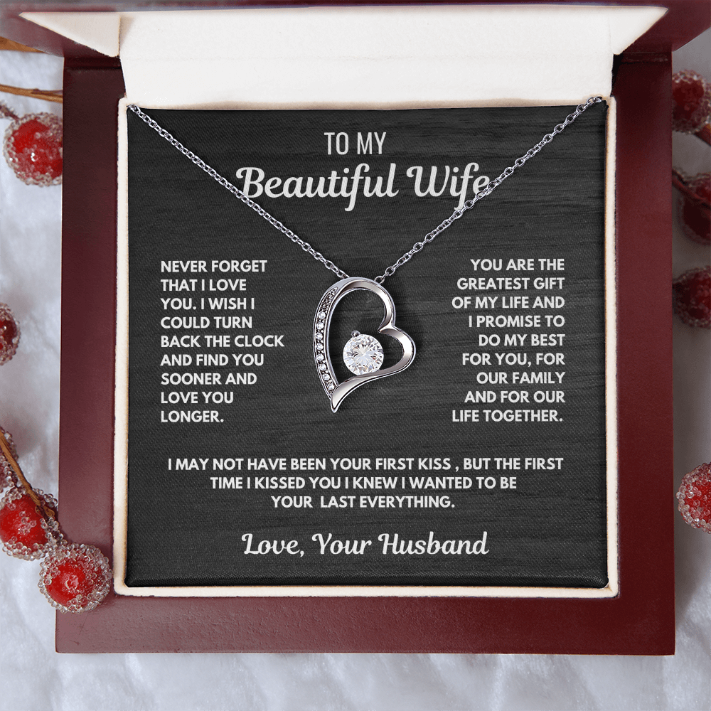 FOREVER LOVE necklace for Your Wife-She is the greatest gift.