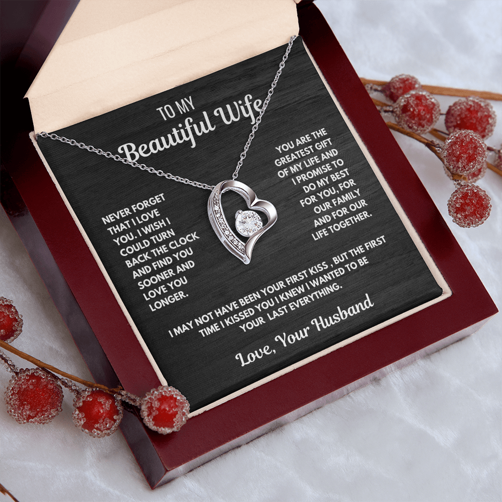 FOREVER LOVE necklace for Your Wife-She is the greatest gift.