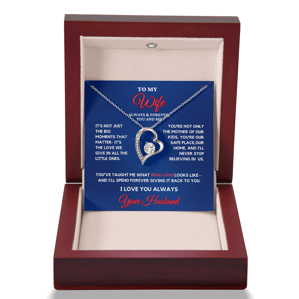Forever Love Heart Necklace for Your Beautiful Wife-Celebrate her in all the little moments