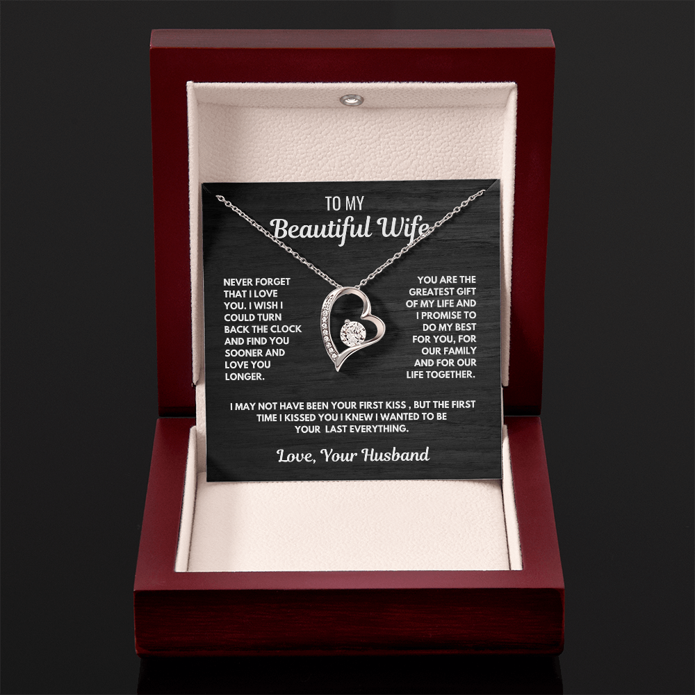 FOREVER LOVE necklace for Your Wife-She is the greatest gift.