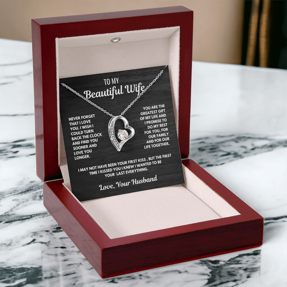 FOREVER LOVE necklace for Your Wife-She is the greatest gift.