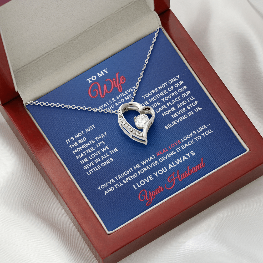 Forever Love Heart Necklace for Your Beautiful Wife-Celebrate her in all the little moments