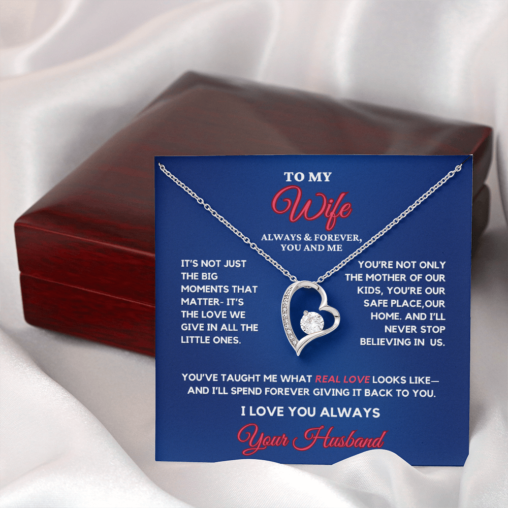 Forever Love Heart Necklace for Your Beautiful Wife-Celebrate her in all the little moments