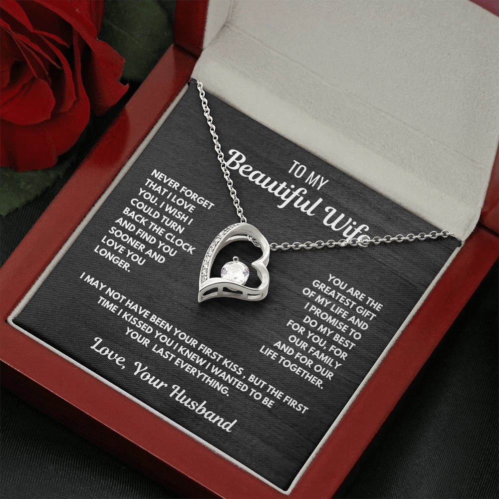 FOREVER LOVE necklace for Your Wife-She is the greatest gift.