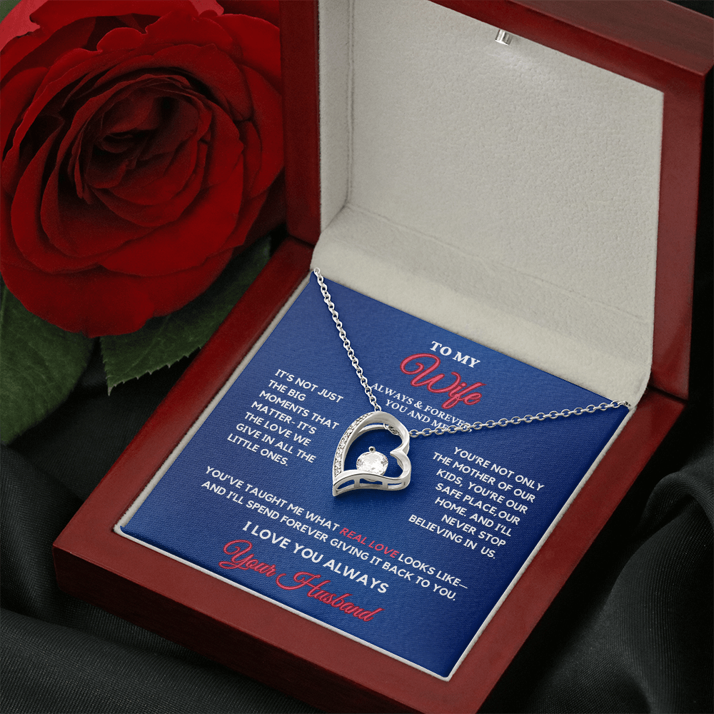 Forever Love Heart Necklace for Your Beautiful Wife-Celebrate her in all the little moments