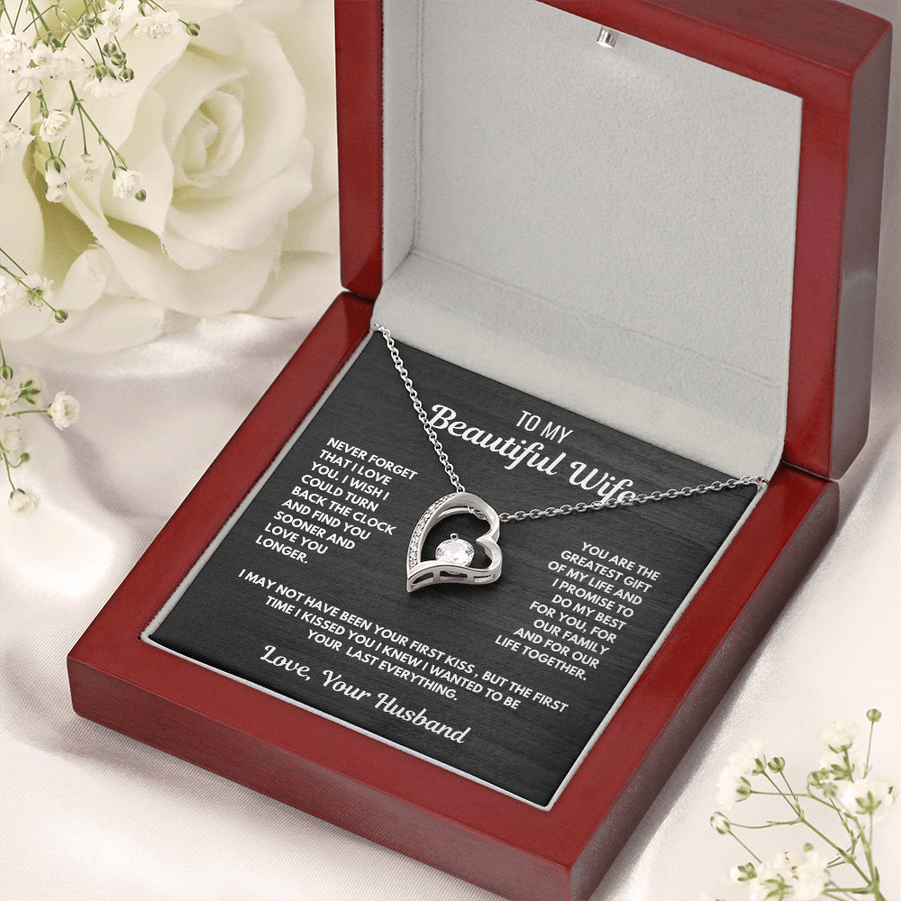 FOREVER LOVE necklace for Your Wife-She is the greatest gift.