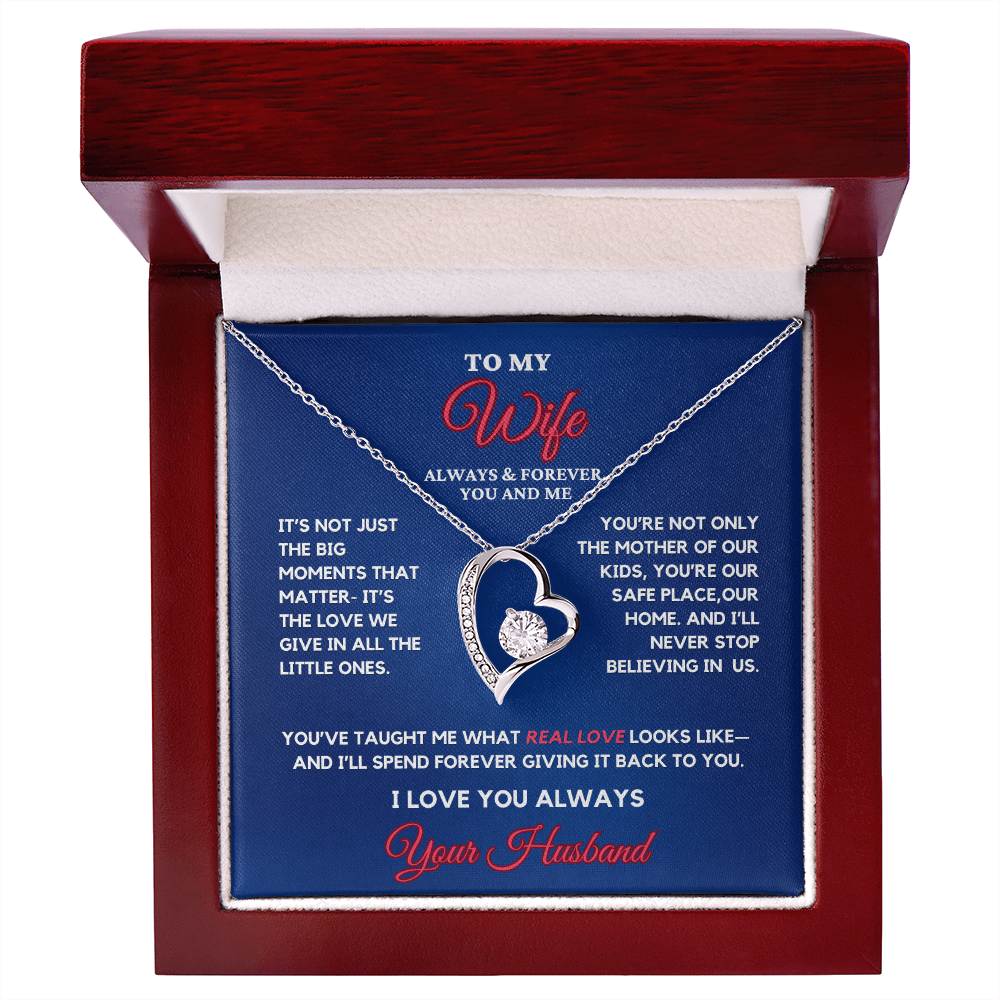 Forever Love Heart Necklace for Your Beautiful Wife-Celebrate her in all the little moments