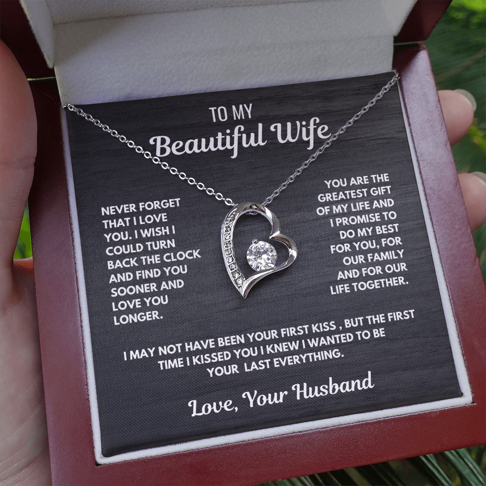 FOREVER LOVE necklace for Your Wife-She is the greatest gift.