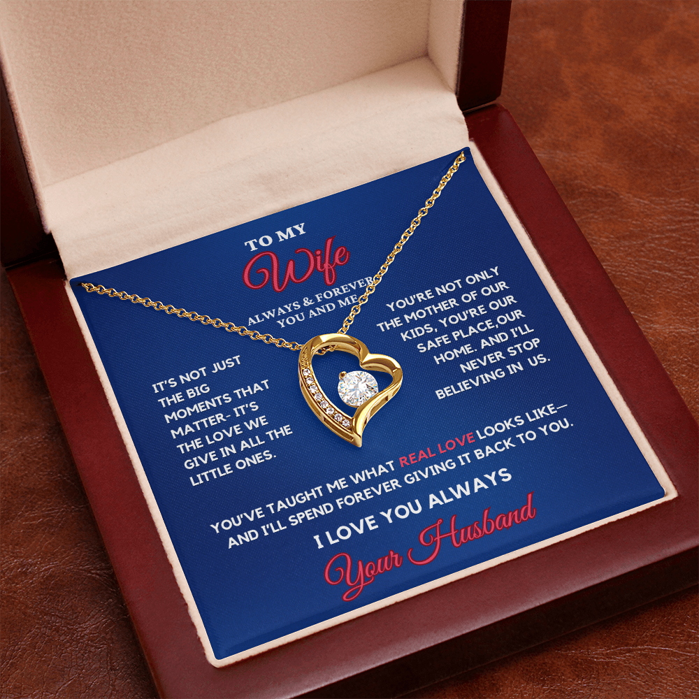 Forever Love Heart Necklace for Your Beautiful Wife-Celebrate her in all the little moments
