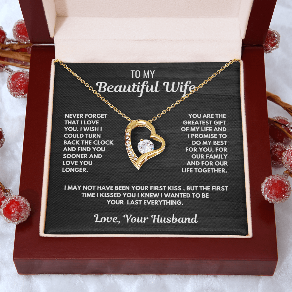FOREVER LOVE necklace for Your Wife-She is the greatest gift.