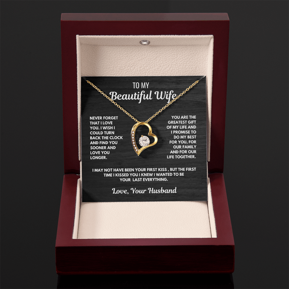 FOREVER LOVE necklace for Your Wife-She is the greatest gift.