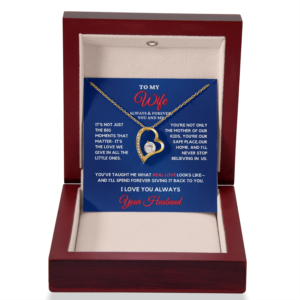 Forever Love Heart Necklace for Your Beautiful Wife-Celebrate her in all the little moments