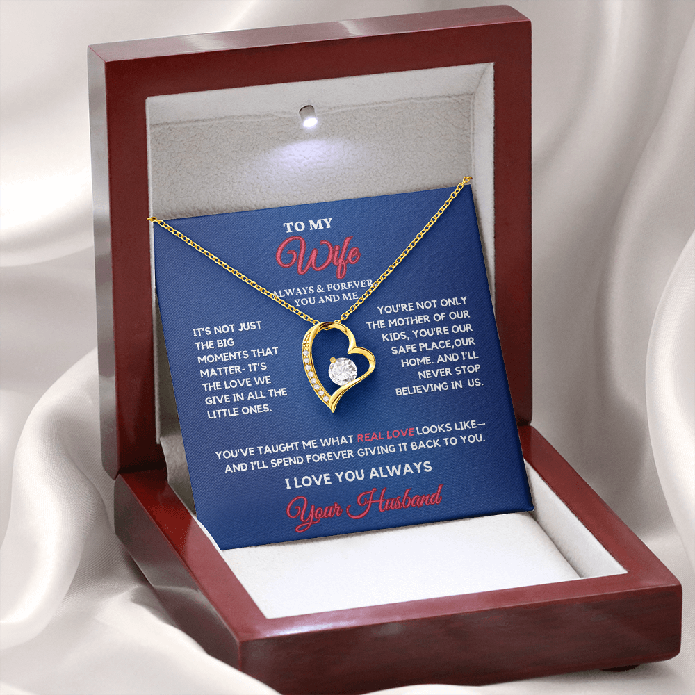 Forever Love Heart Necklace for Your Beautiful Wife-Celebrate her in all the little moments