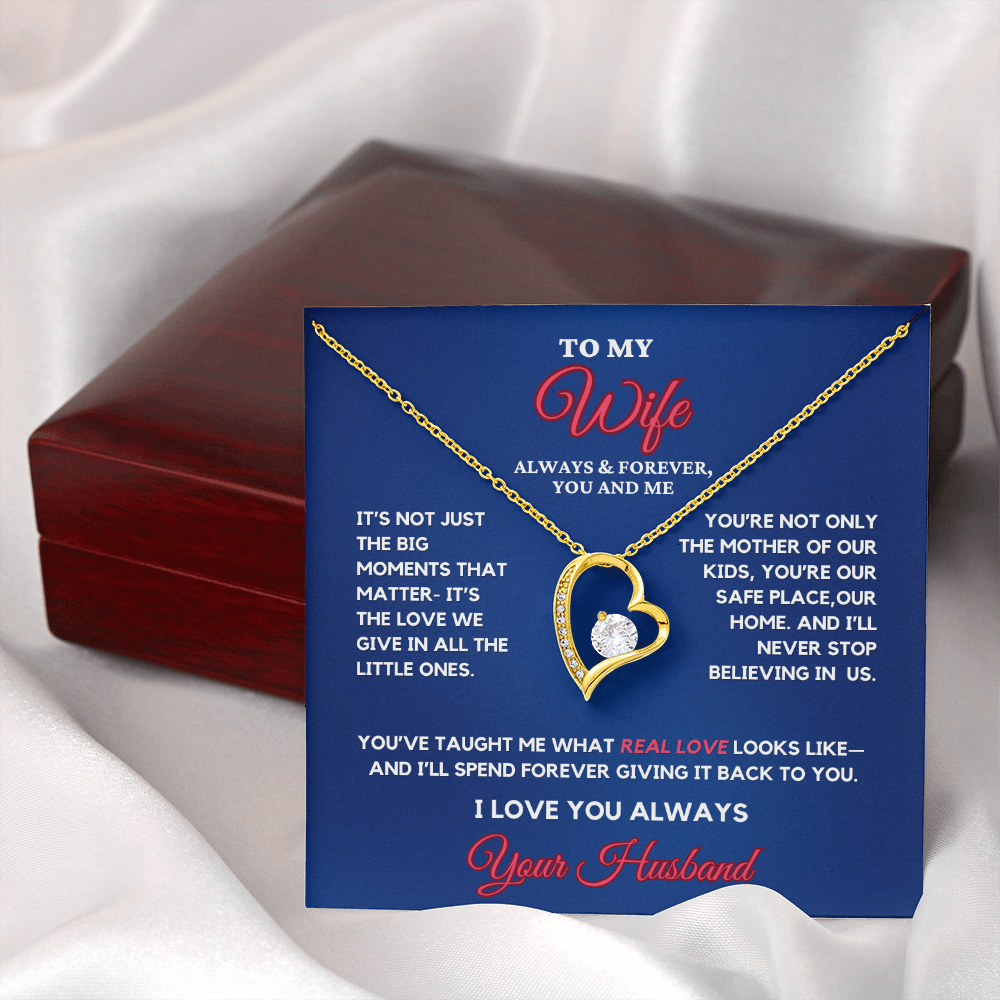 Forever Love Heart Necklace for Your Beautiful Wife-Celebrate her in all the little moments