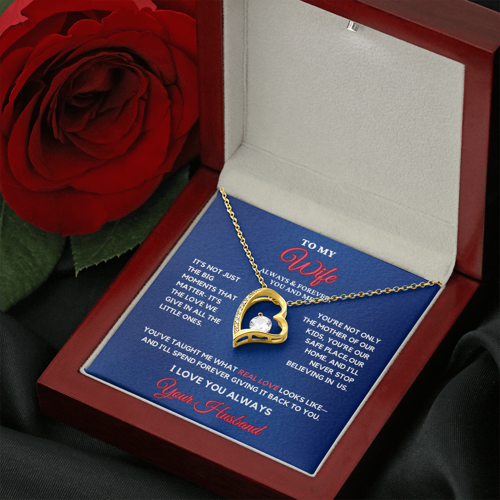 Forever Love Heart Necklace for Your Beautiful Wife-Celebrate her in all the little moments