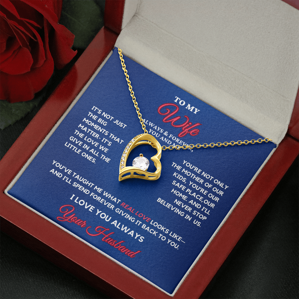 Forever Love Heart Necklace for Your Beautiful Wife-Celebrate her in all the little moments