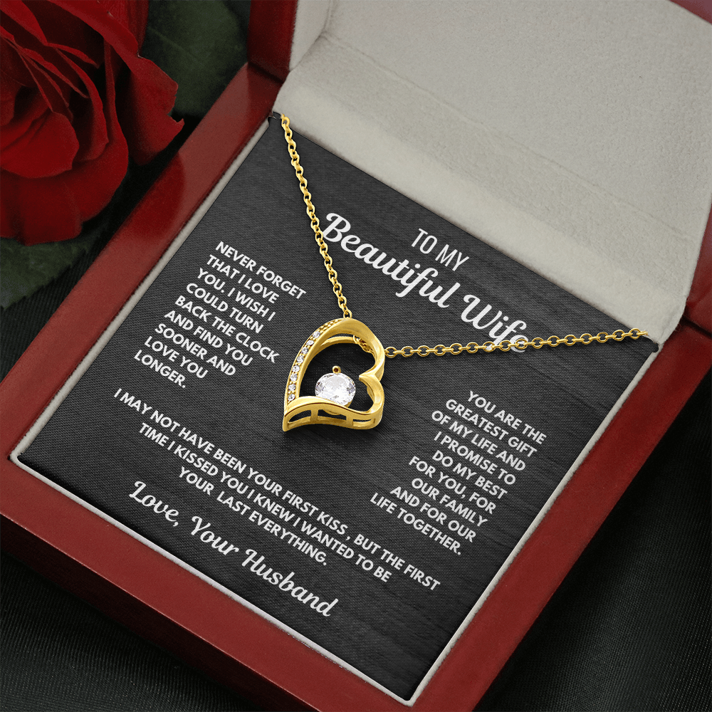 FOREVER LOVE necklace for Your Wife-She is the greatest gift.