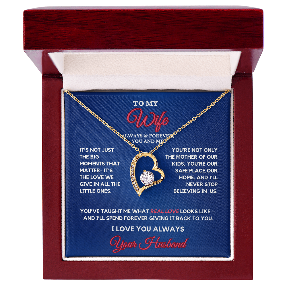 Forever Love Heart Necklace for Your Beautiful Wife-Celebrate her in all the little moments