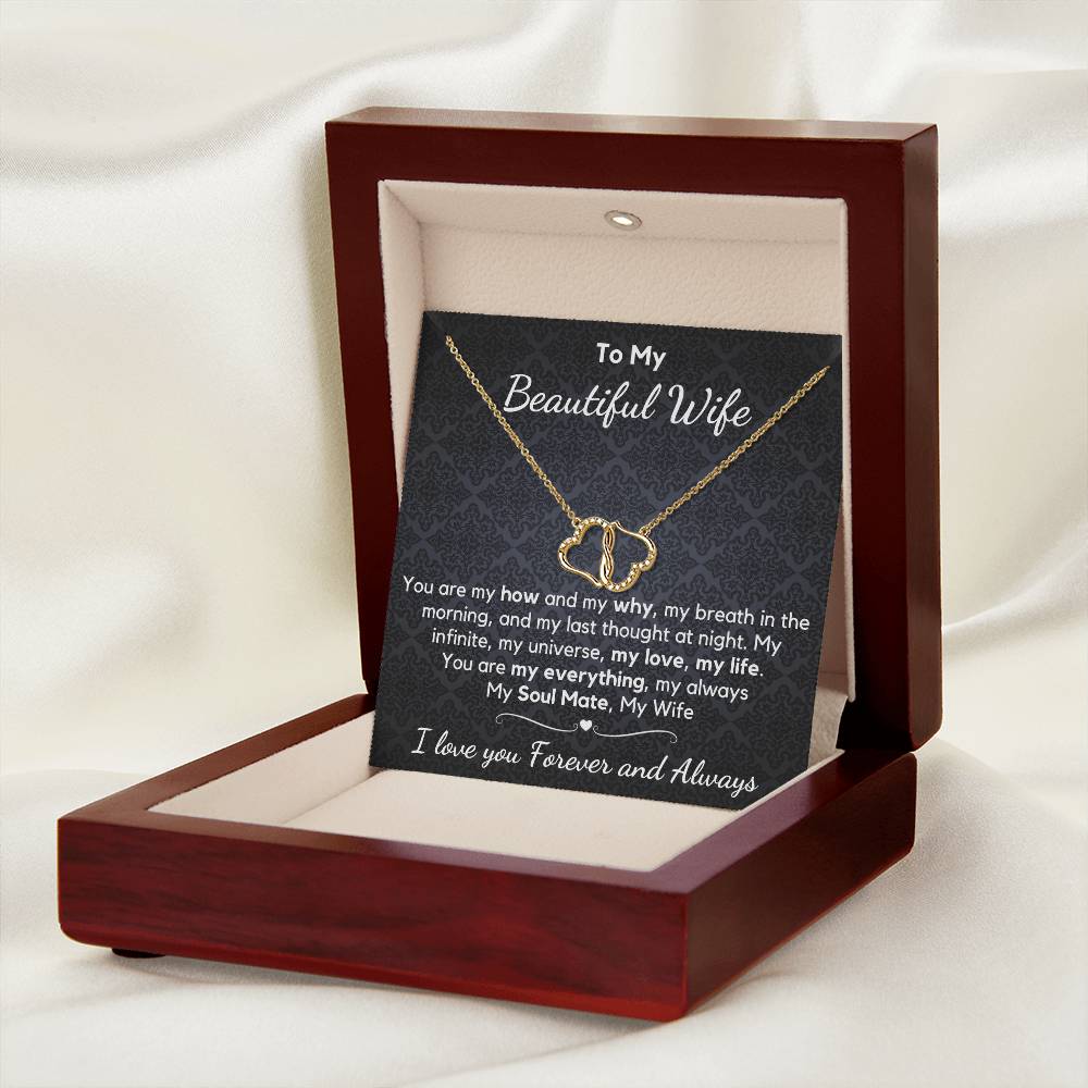 Diamond and yellow gold Infinitely Connected Hearts Pendant- A stunning way to show your wife how much you love her