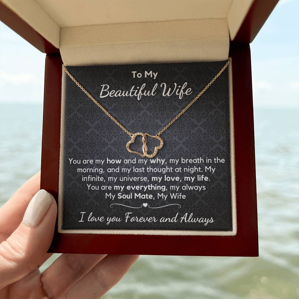Diamond and yellow gold Infinitely Connected Hearts Pendant- A stunning way to show your wife how much you love her