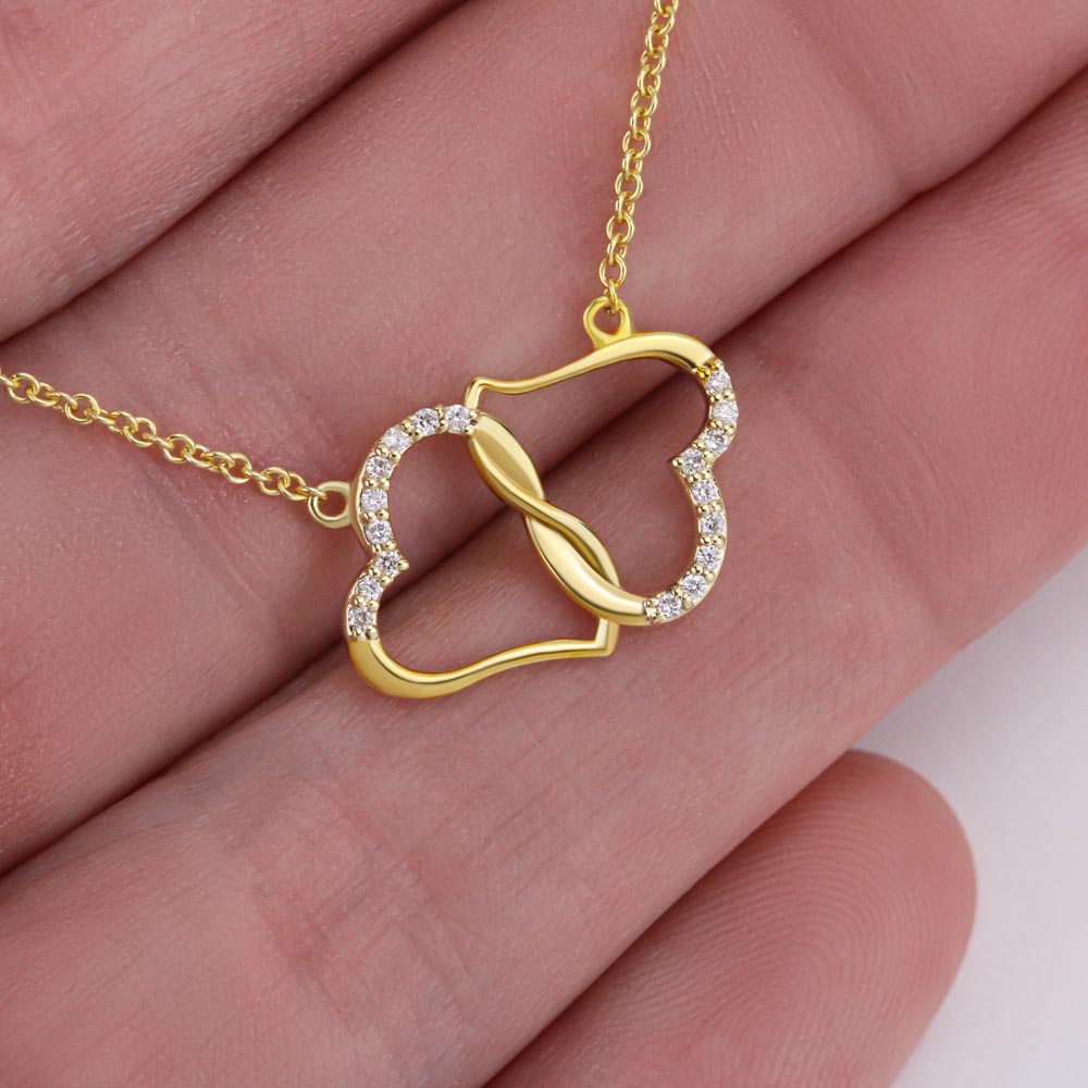 Diamond and yellow gold Infinitely Connected Hearts Pendant- A stunning way to show your wife how much you love her