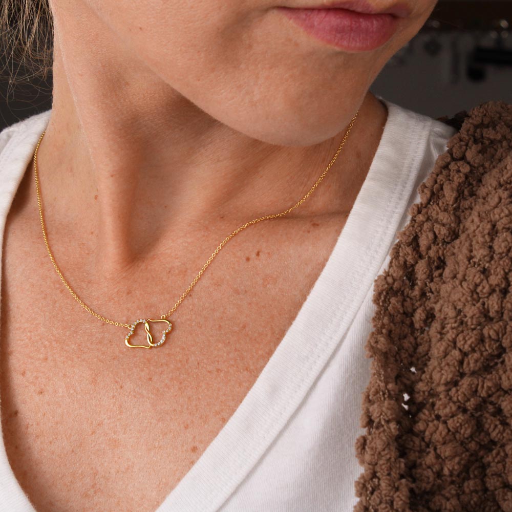 Diamond and yellow gold Infinitely Connected Hearts Pendant- A stunning way to show your wife how much you love her