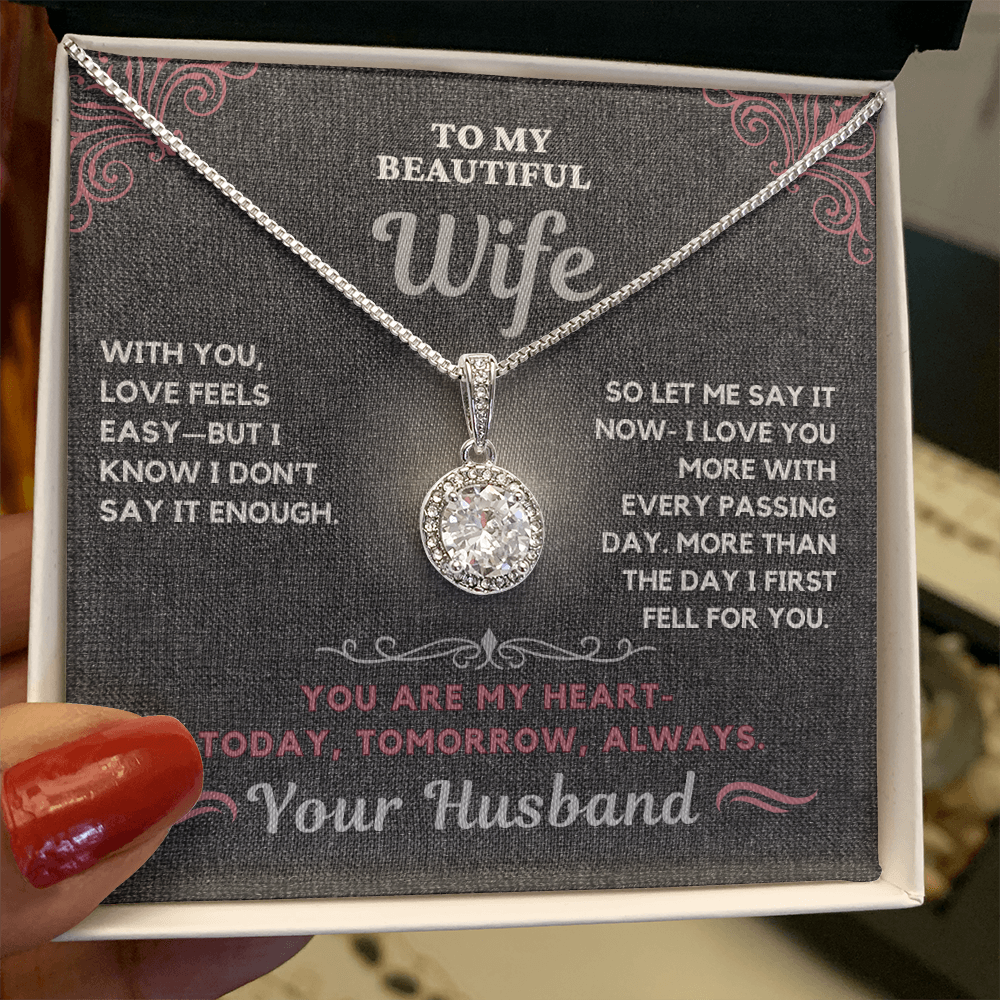 Stunning Solitaire Necklace for the one you love so much-Remind her how much you love her