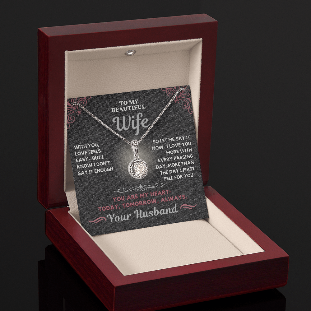 Stunning Solitaire Necklace for the one you love so much-Remind her how much you love her