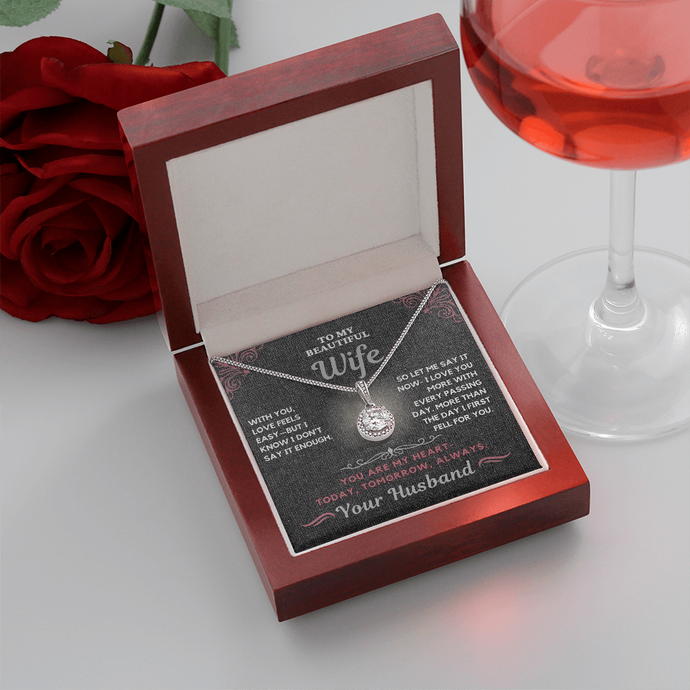 Stunning Solitaire Necklace for the one you love so much-Remind her how much you love her