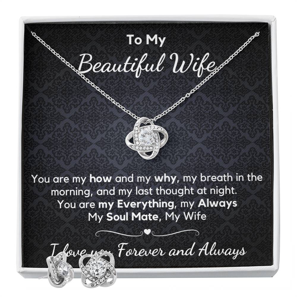 Neverending Love Necklace with FREE matching earrings-a beautiful jewelry set