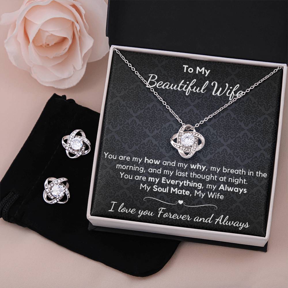 Neverending Love Necklace with FREE matching earrings-a beautiful jewelry set