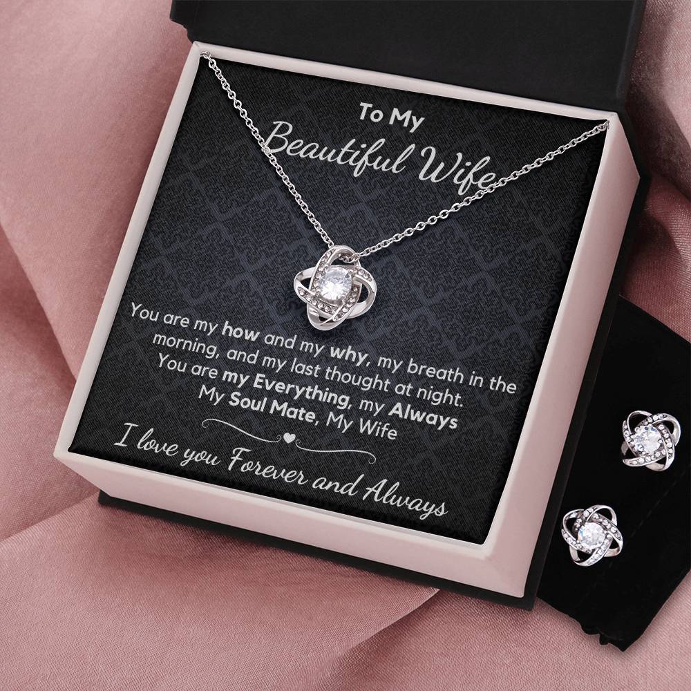 Neverending Love Necklace with FREE matching earrings-a beautiful jewelry set