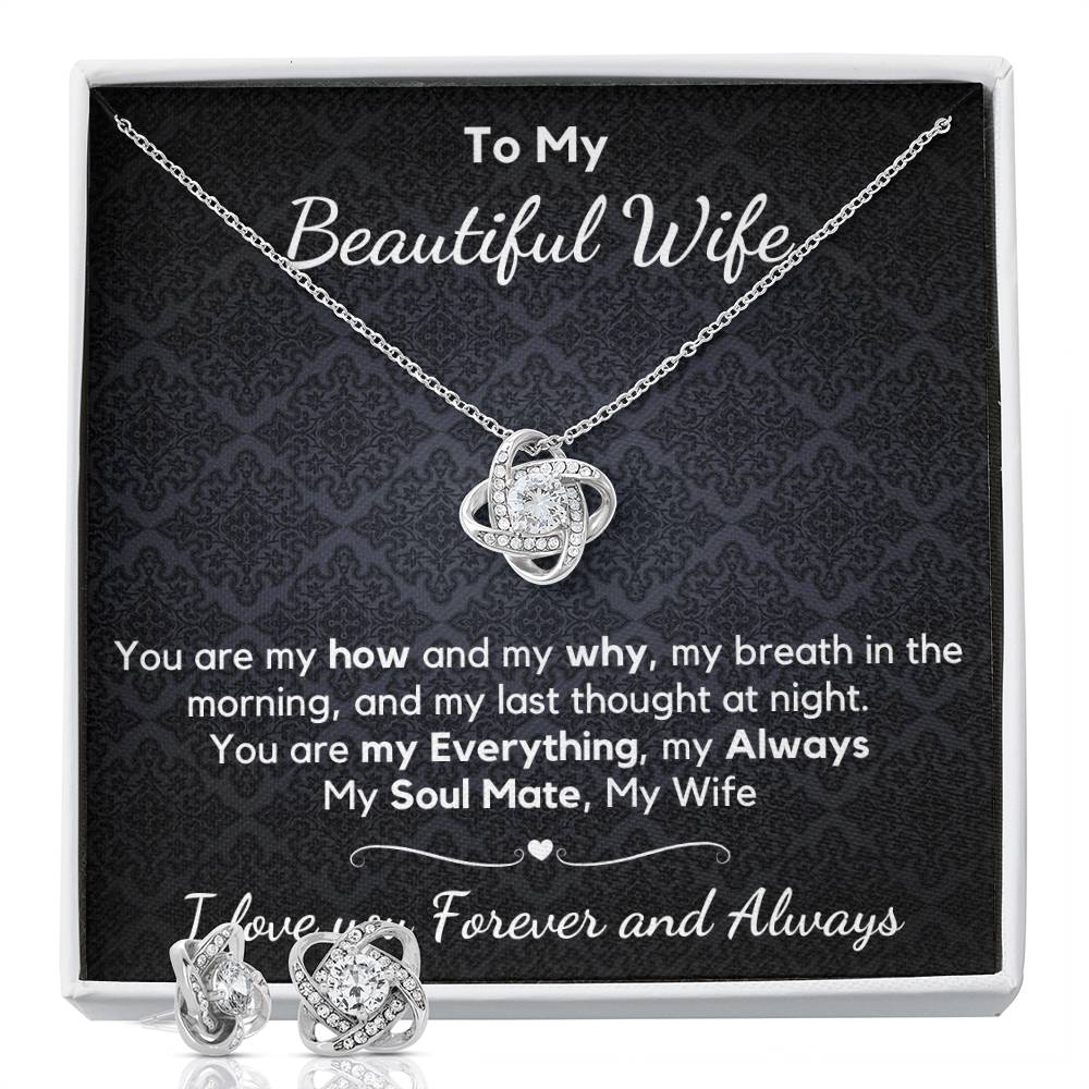 Neverending Love Necklace with FREE matching earrings-a beautiful jewelry set