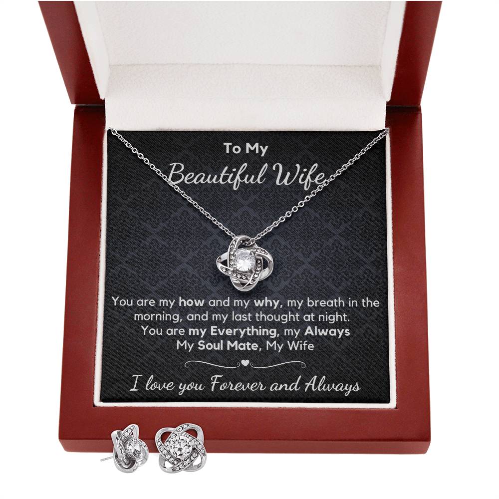 Neverending Love Necklace with FREE matching earrings-a beautiful jewelry set