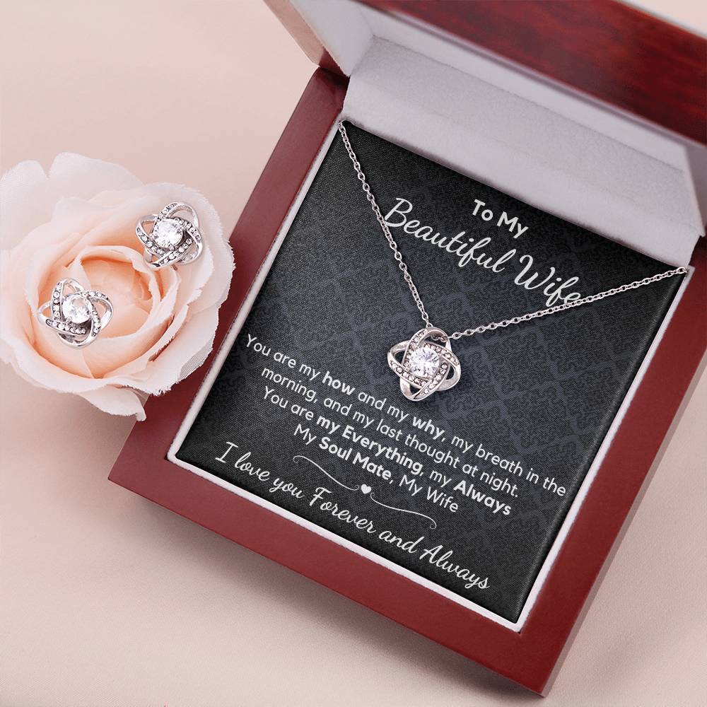 Neverending Love Necklace with FREE matching earrings-a beautiful jewelry set