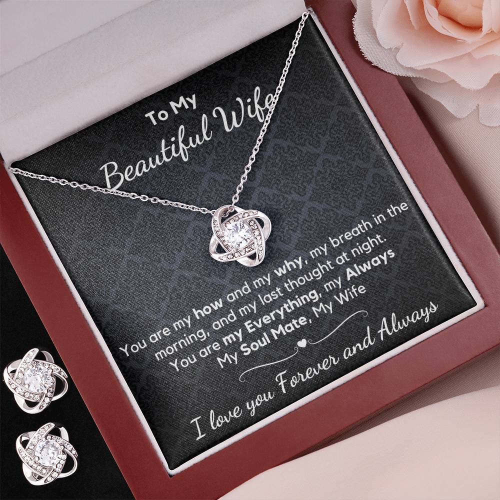 Neverending Love Necklace with FREE matching earrings-a beautiful jewelry set