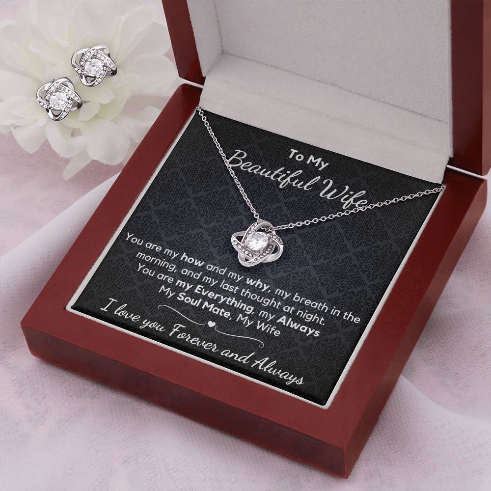 Neverending Love Necklace with FREE matching earrings-a beautiful jewelry set