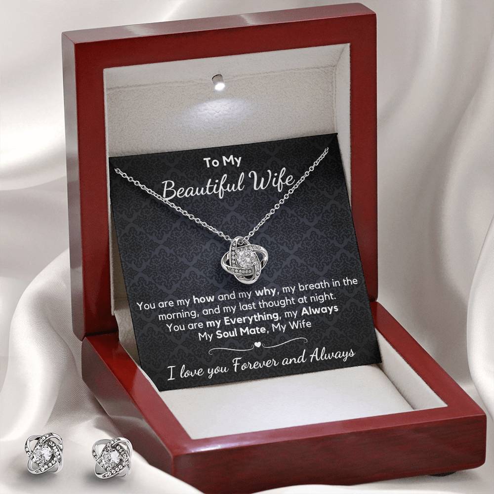 Neverending Love Necklace with FREE matching earrings-a beautiful jewelry set