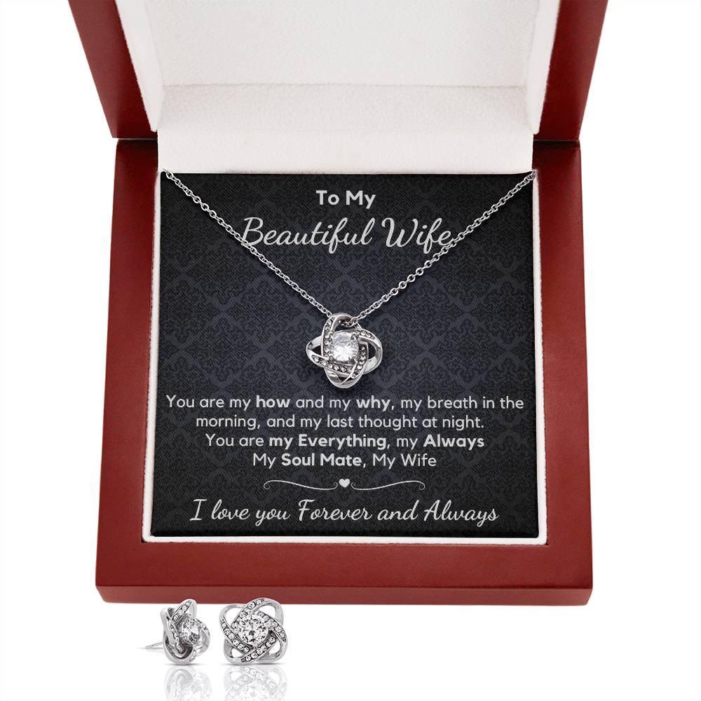 Neverending Love Necklace with FREE matching earrings-a beautiful jewelry set