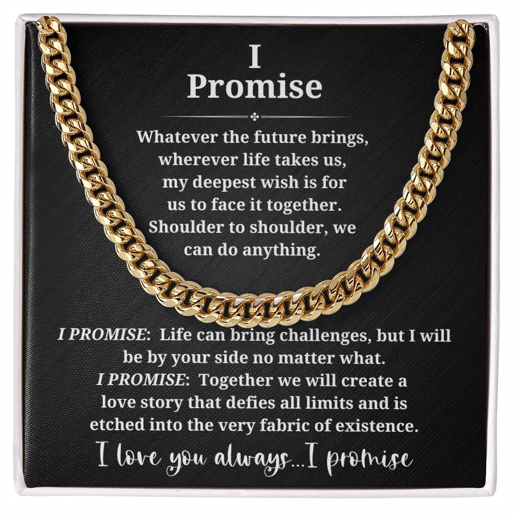 Promise Necklace for that special man in your life-Let him know you will always be there