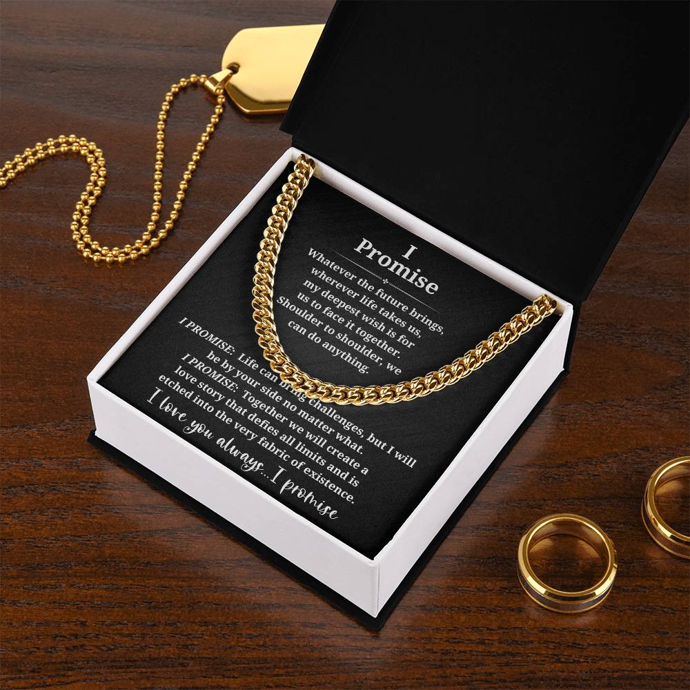 Promise Necklace for that special man in your life-Let him know you will always be there