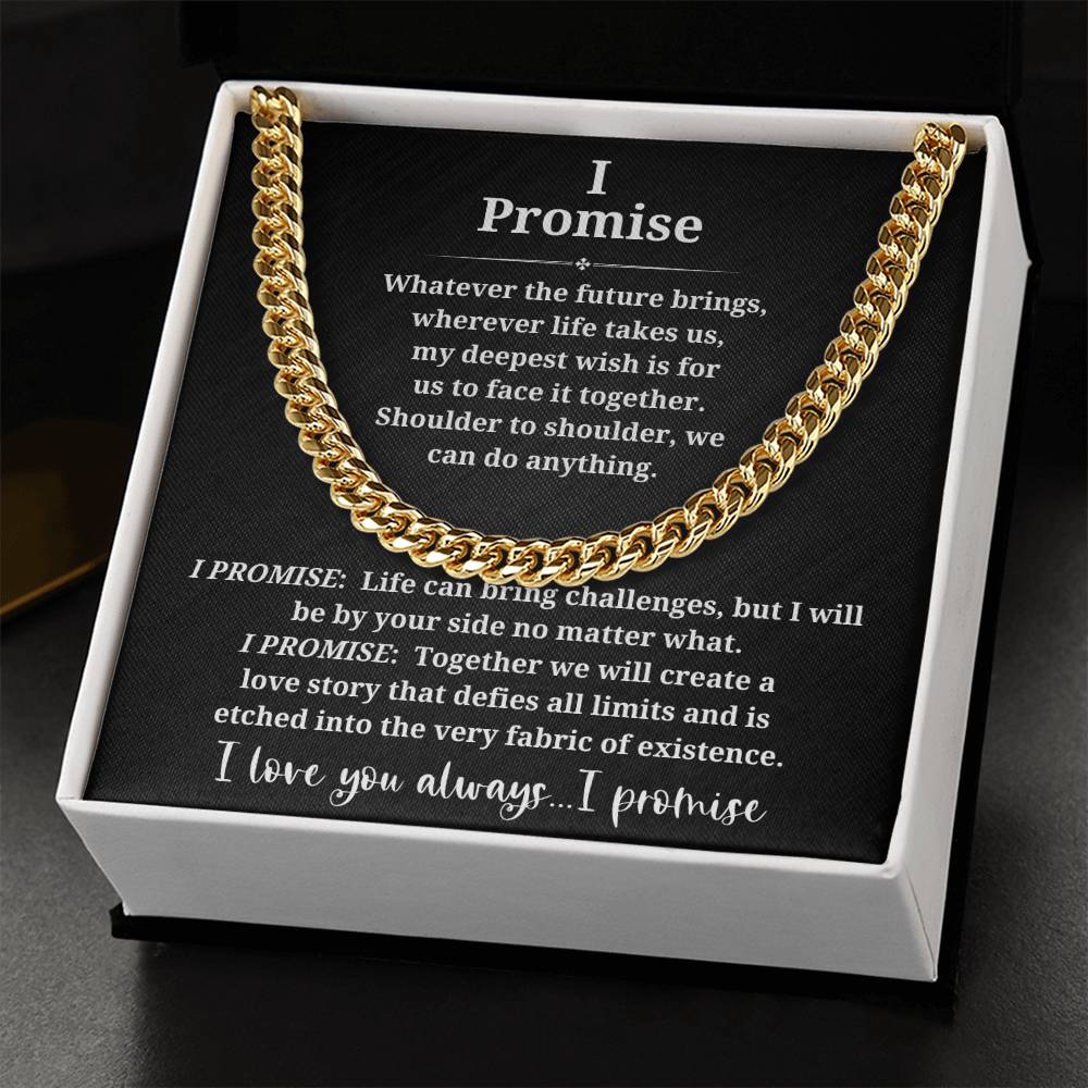 Promise Necklace for that special man in your life-Let him know you will always be there