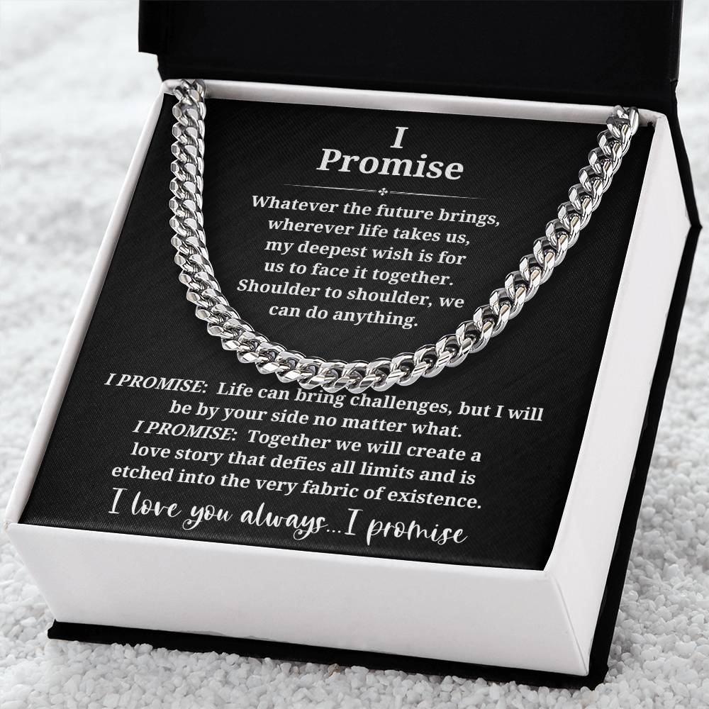 Promise Necklace for that special man in your life-Let him know you will always be there