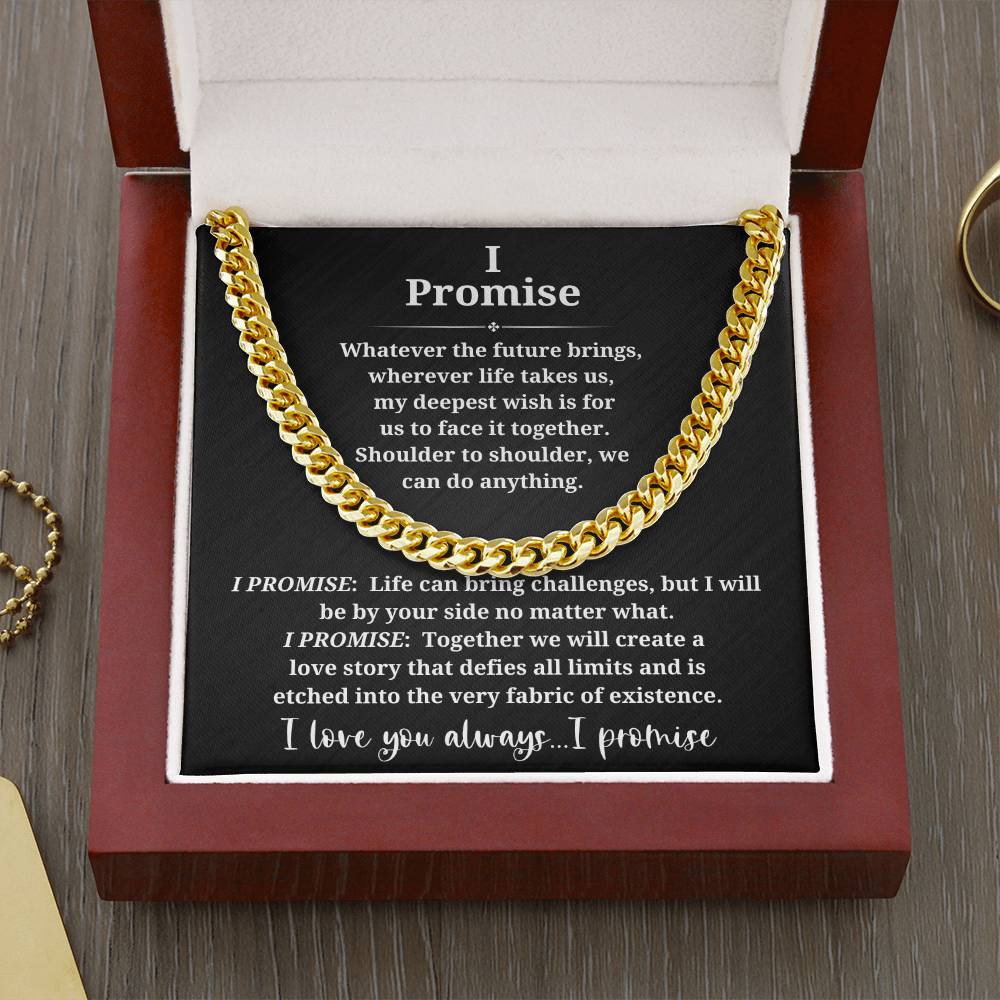 Promise Necklace for that special man in your life-Let him know you will always be there