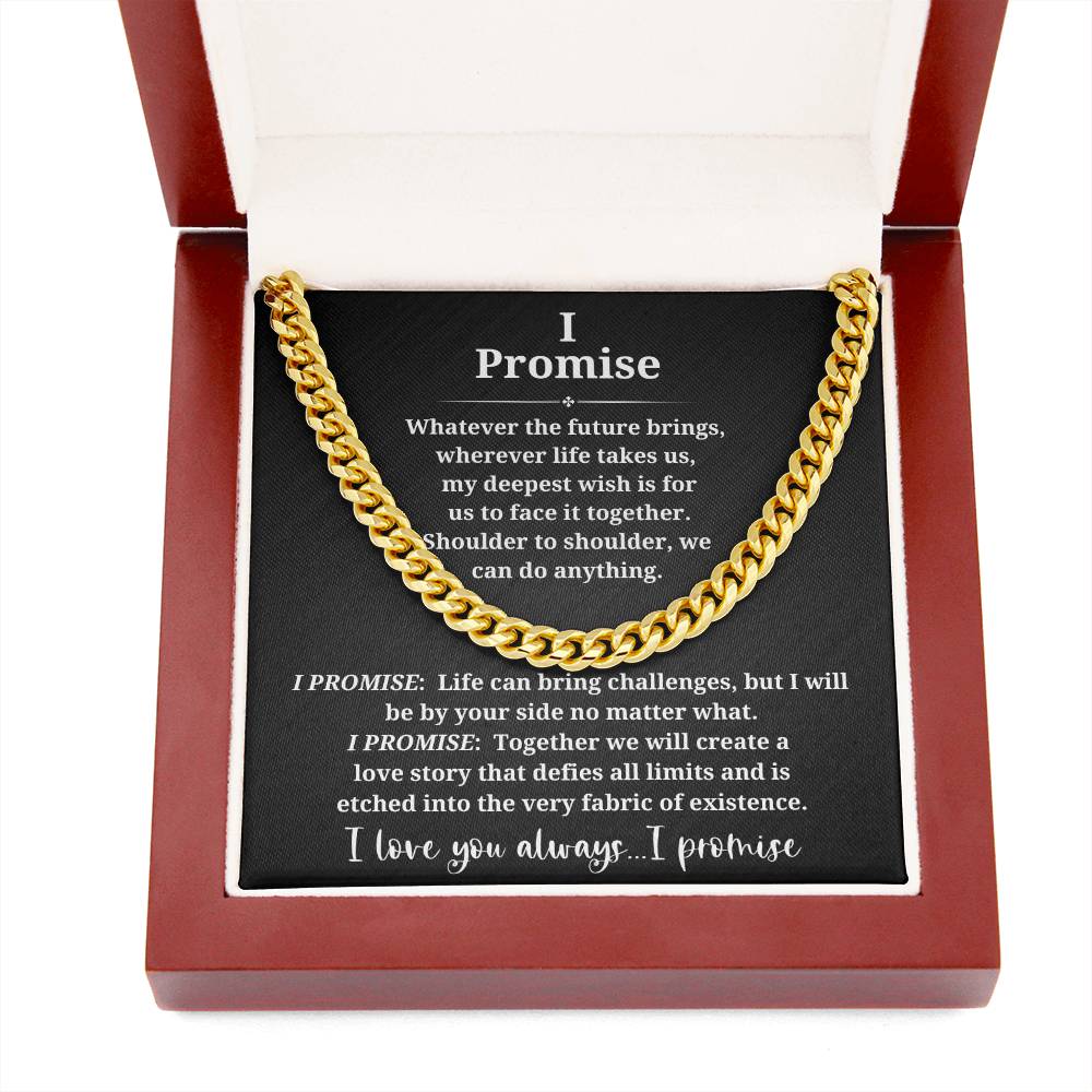 Promise Necklace for that special man in your life-Let him know you will always be there