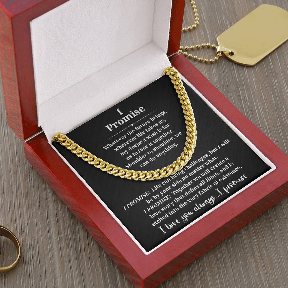 Promise Necklace for that special man in your life-Let him know you will always be there